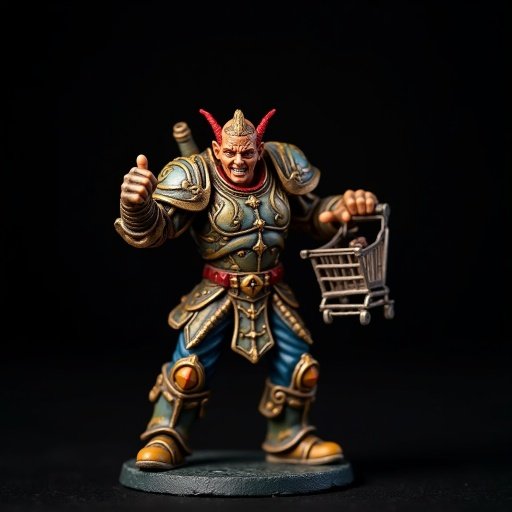 Miniatura RPG Thumbs Up impressa em resina e pintada a mão