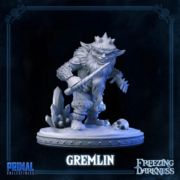 Miniaturas dos Gremilins, pequenas criaturas travessas e engenhosas, perfeitas para RPG, pintura e colecionadores.