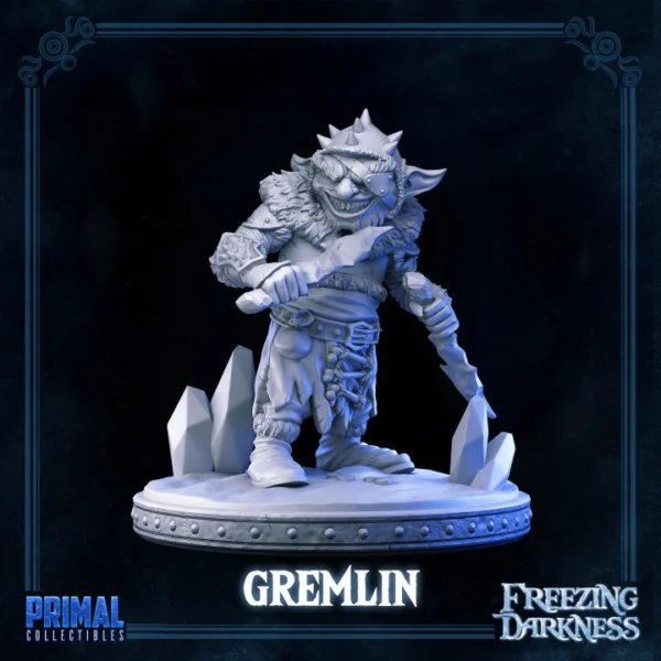 Miniaturas dos Gremilins, pequenas criaturas travessas e engenhosas, perfeitas para RPG, pintura e colecionadores.