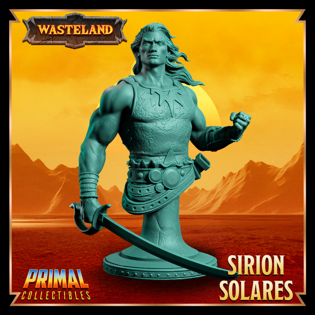Busto de Sirion, Aristocrat. Detalhes rústicos e inspirados no cenário pós-apocalíptico de Athas em Darksun, perfeito para pintores e colecionadores.