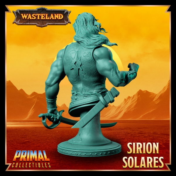 Busto de Sirion, Aristocrat. Detalhes rústicos e inspirados no cenário pós-apocalíptico de Athas em Darksun, perfeito para pintores e colecionadores.