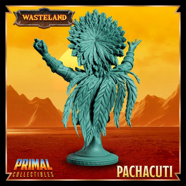 Busto de Pachacuti, Sorcerer King. Detalhes rústicos e inspirados no cenário pós-apocalíptico de Athas em Darksun, perfeito para pintores e colecionadores.