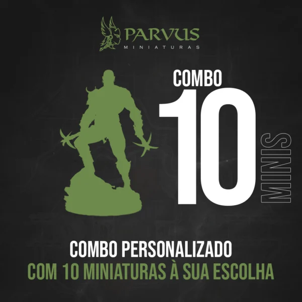 combo miniaturas de rpg personalizado e exclusivo Parvus Miniaturas com 10 miniaturas