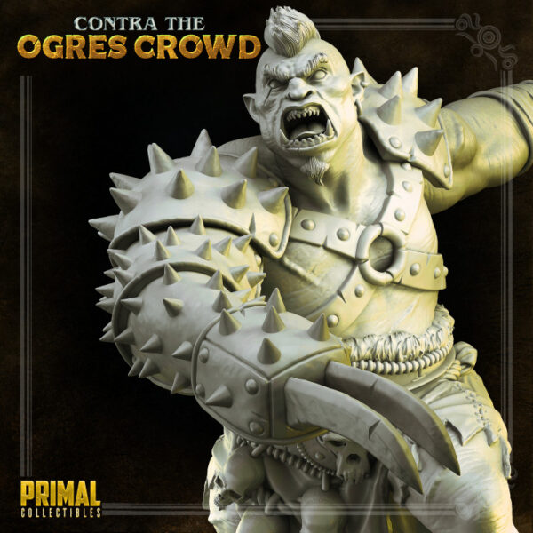 Miniatura de Thurok Chieftain da coleção Ogres Crowd da Primal Collectibles, com pose implacável e presença sombria essa miniatura de rpg irá trazer terror para os heróis.