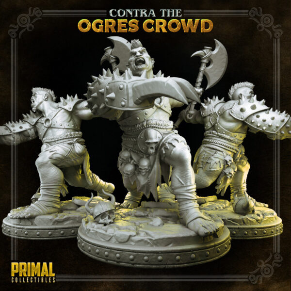 Miniatura de Thurok Chieftain da coleção Ogres Crowd da Primal Collectibles, com pose implacável e presença sombria essa miniatura de rpg irá trazer terror para os heróis.