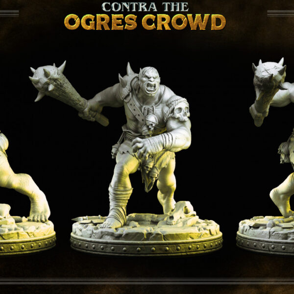 Miniatura de Grozrog Warrior da coleção Ogres Crowd da Primal Collectibles, com pose implacável e presença sombria essa miniatura de rpg irá trazer terror para os heróis.