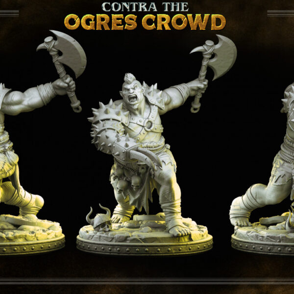 Miniatura de Thurok Chieftain da coleção Ogres Crowd da Primal Collectibles, com pose implacável e presença sombria essa miniatura de rpg irá trazer terror para os heróis.