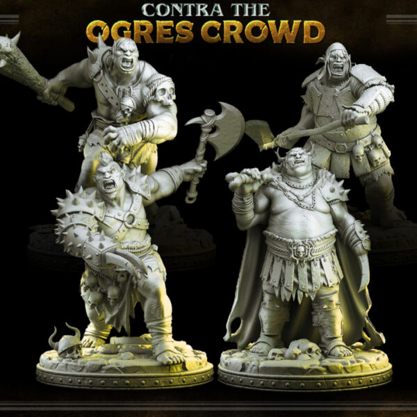 combo miniaturas de rpg em resina, ogros 32mm