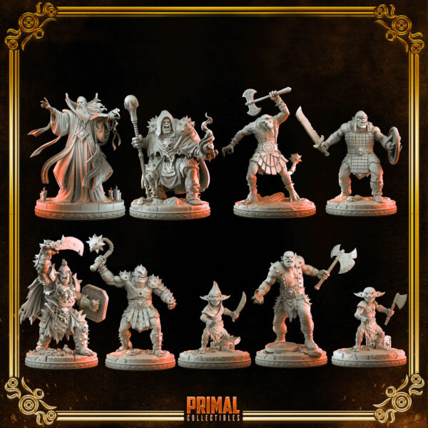 combo miniaturas de rpg em resina, rescue in king fortress, inimigos clássicos rpg de mesa 32mm