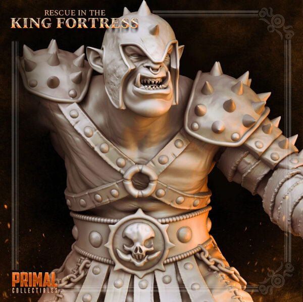 orc maknok, miniatura de rpg 32mm impressão 3d em resina