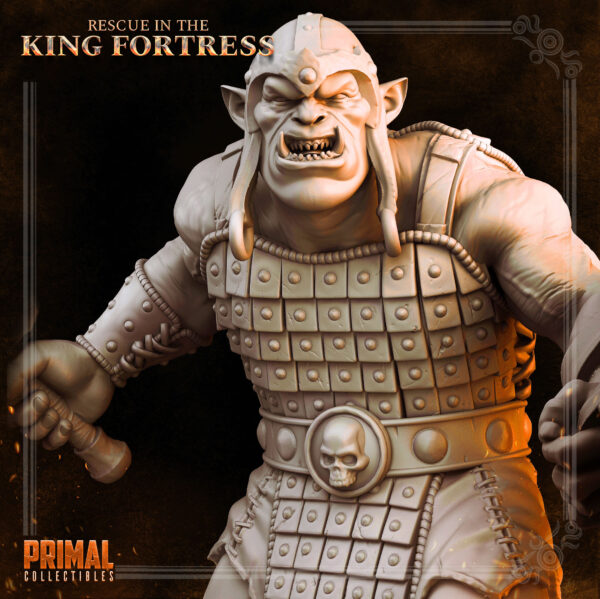 orc orrusk miniatura de rpg 32mm impressão 3d em resina