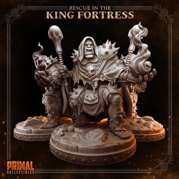 orc spellcaster, miniatura de rpg 32mm impressão 3d em resina