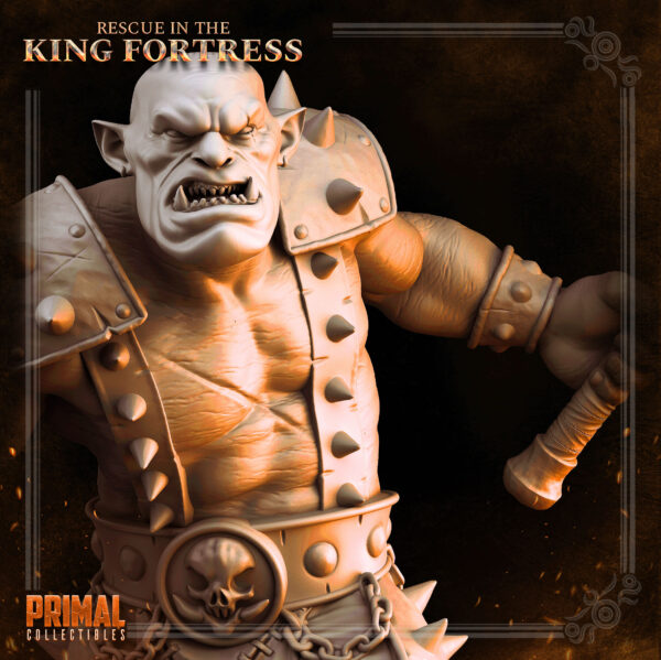 orc urzoth miniatura de rpg 32mm impressão 3d em resina