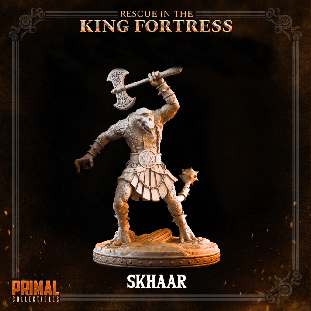skhaar reptile miniatura de rpg 32mm impressão 3d em resina