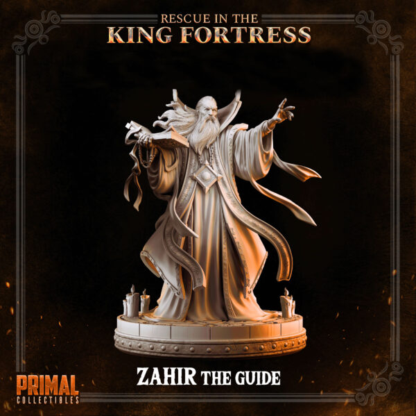 zahir the guide, miniatura de rpg 32mm impressão 3d em resina