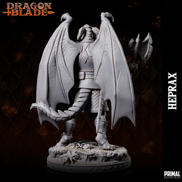Miniatura RPG 32mm Draconian Fighter, Heprax, coleção Heroes of the Blade da Primal Collectible