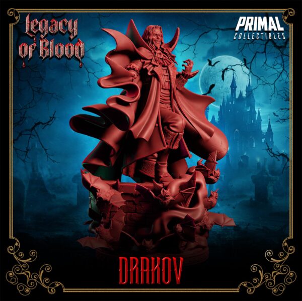 Miniatura RPG 32 mm Vampire Lord Drakov, coleção Legacy of Blood da Primal Collectible