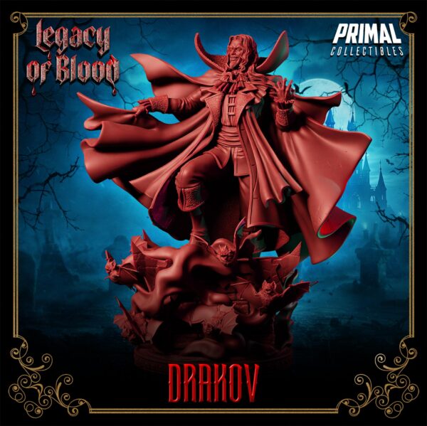 Miniatura RPG 32 mm Vampire Lord Drakov, coleção Legacy of Blood da Primal Collectible
