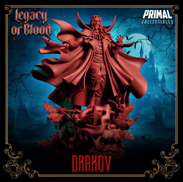 Miniatura RPG 32 mm Vampire Lord Drakov, coleção Legacy of Blood da Primal Collectible
