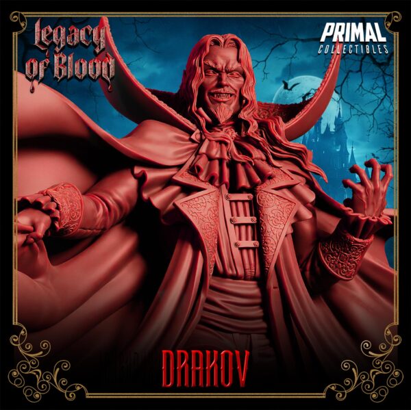 Miniatura RPG 32 mm Vampire Lord Drakov, coleção Legacy of Blood da Primal Collectible