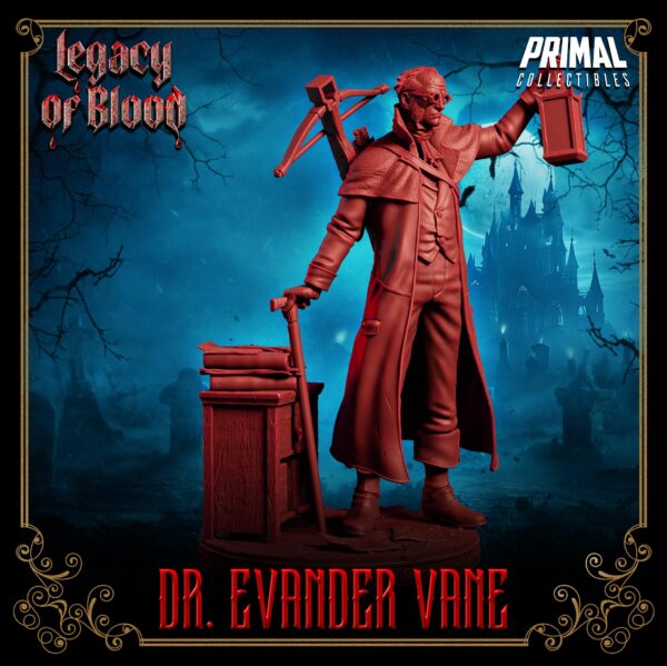 Miniatura RPG 32 mm Doctor Evander Vane, coleção Legacy of Blood da Primal Collectible