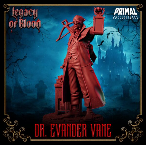 Miniatura RPG 32 mm Doctor Evander Vane, coleção Legacy of Blood da Primal Collectible