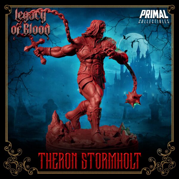 Miniatura RPG 32 mm Warrior, Theron Stormholt, coleção Legacy of Blood da Primal Collectible