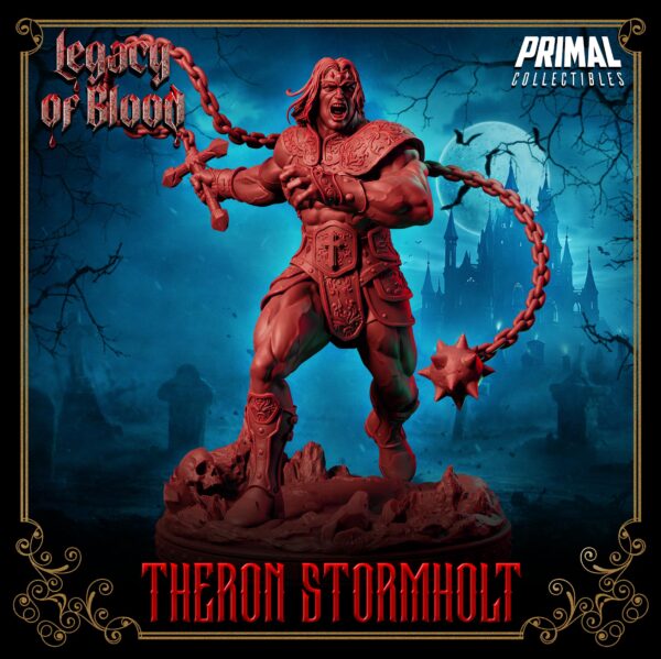 Miniatura RPG 32 mm Warrior, Theron Stormholt, coleção Legacy of Blood da Primal Collectible