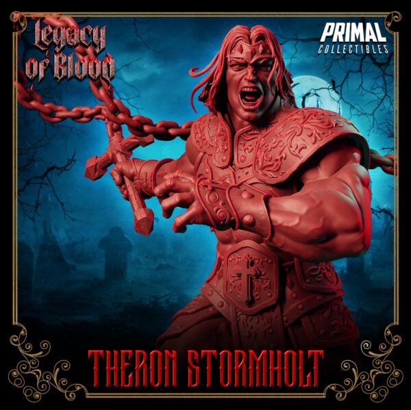 Miniatura RPG 32 mm Warrior, Theron Stormholt, coleção Legacy of Blood da Primal Collectible