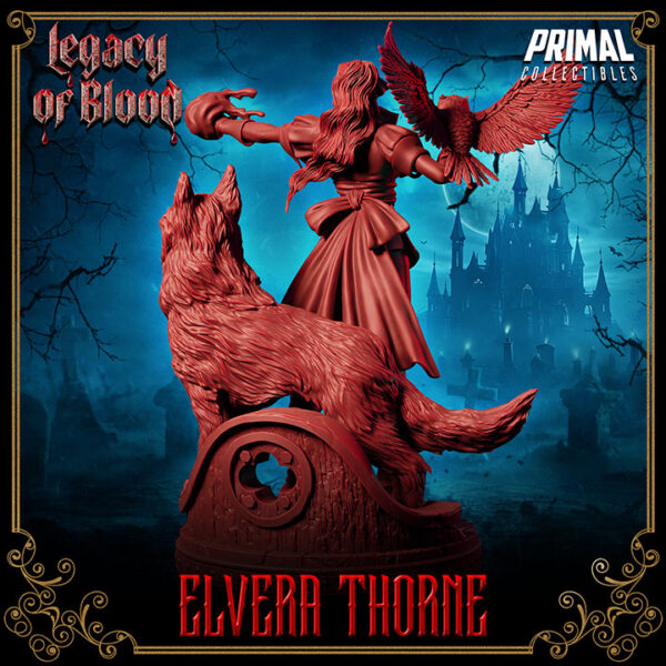 Miniatura RPG 32mm Elvera Thorne, coleção Legacy of Blood da Primal Collectible