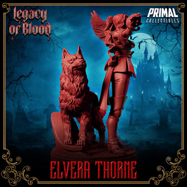 Miniatura RPG 32mm Elvera Thorne, coleção Legacy of Blood da Primal Collectible