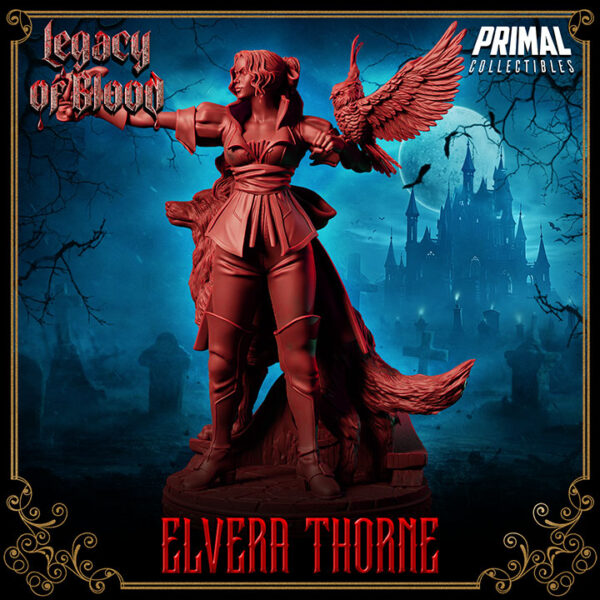 Miniatura RPG 32mm Elvera Thorne, coleção Legacy of Blood da Primal Collectible