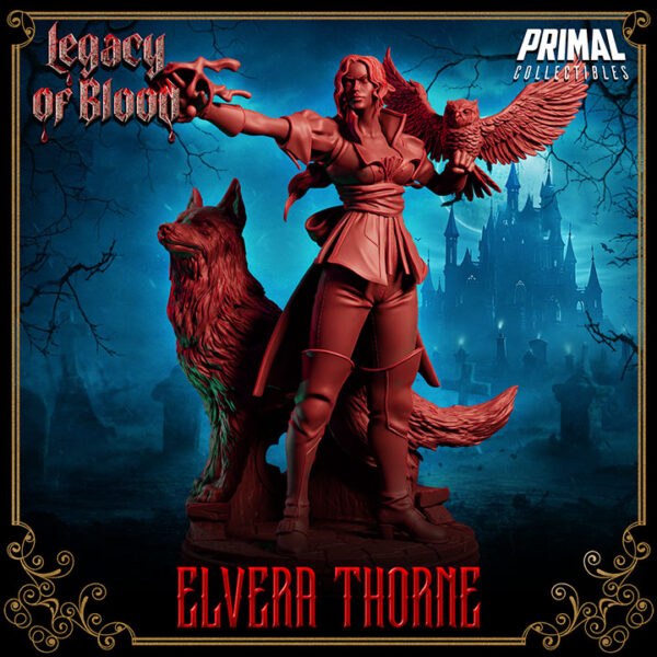 Miniatura RPG 32mm Elvera Thorne, coleção Legacy of Blood da Primal Collectible