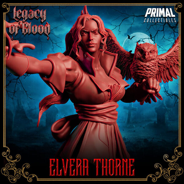 Miniatura RPG 32mm Elvera Thorne, coleção Legacy of Blood da Primal Collectible