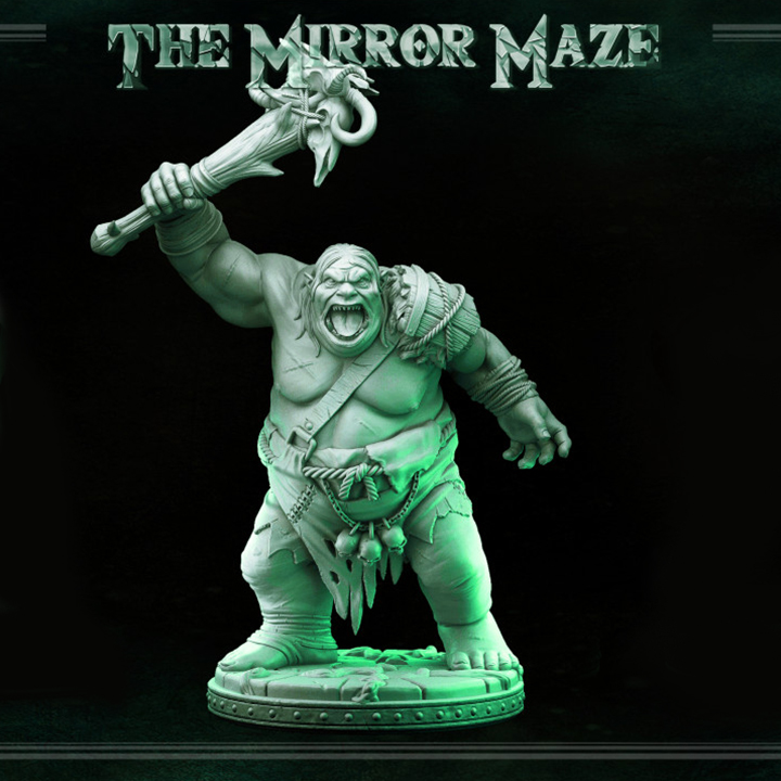 Miniatura RPG 32mm Kerag, Ogre, coleção The Mirror Maze da Primal Collectible
