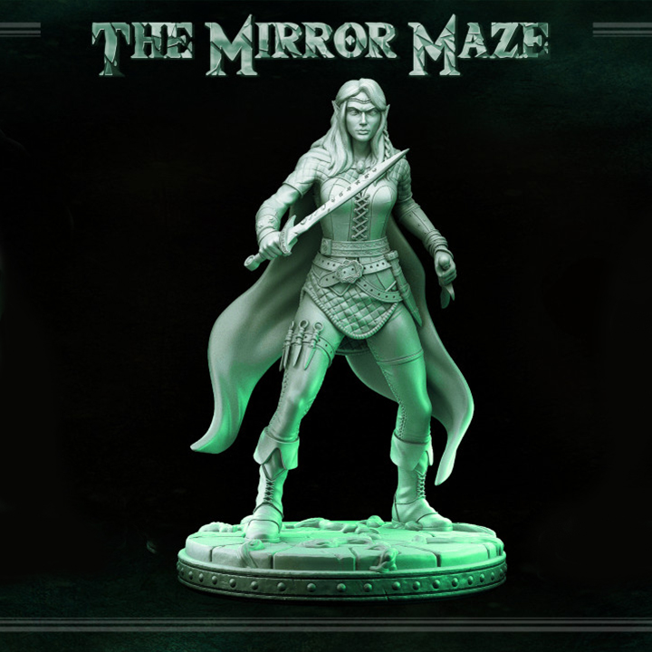 Miniatura RPG 32mm Lauriel, coleção The Mirror Maze da Primal Collectible