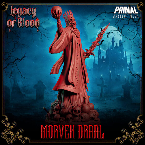 Miniatura RPG 32mm Vampiro Darklord Morvek, coleção Legacy of Blood da Primal Collectible