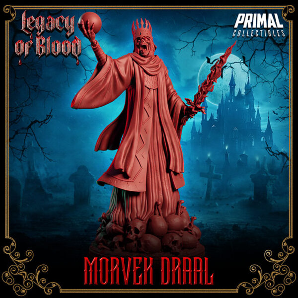 Miniatura RPG 32mm Vampiro Darklord Morvek, coleção Legacy of Blood da Primal Collectible