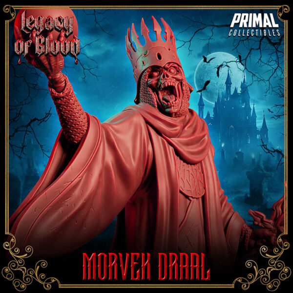 Miniatura RPG 32mm Vampiro Darklord Morvek, coleção Legacy of Blood da Primal Collectible