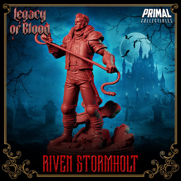 Miniatura RPG 32mm Riven Stormholt, coleção Legacy of Blood da Primal Collectible