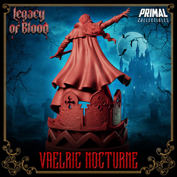 Miniatura RPG 32mm Vampiro Vaelric Nocturne, coleção Legacy of Blood da Primal Collectible