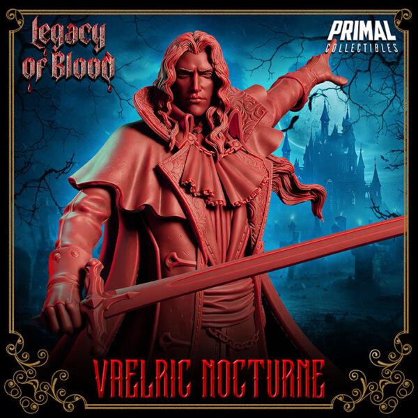 Miniatura RPG 32mm Vampiro Vaelric Nocturne, coleção Legacy of Blood da Primal Collectible