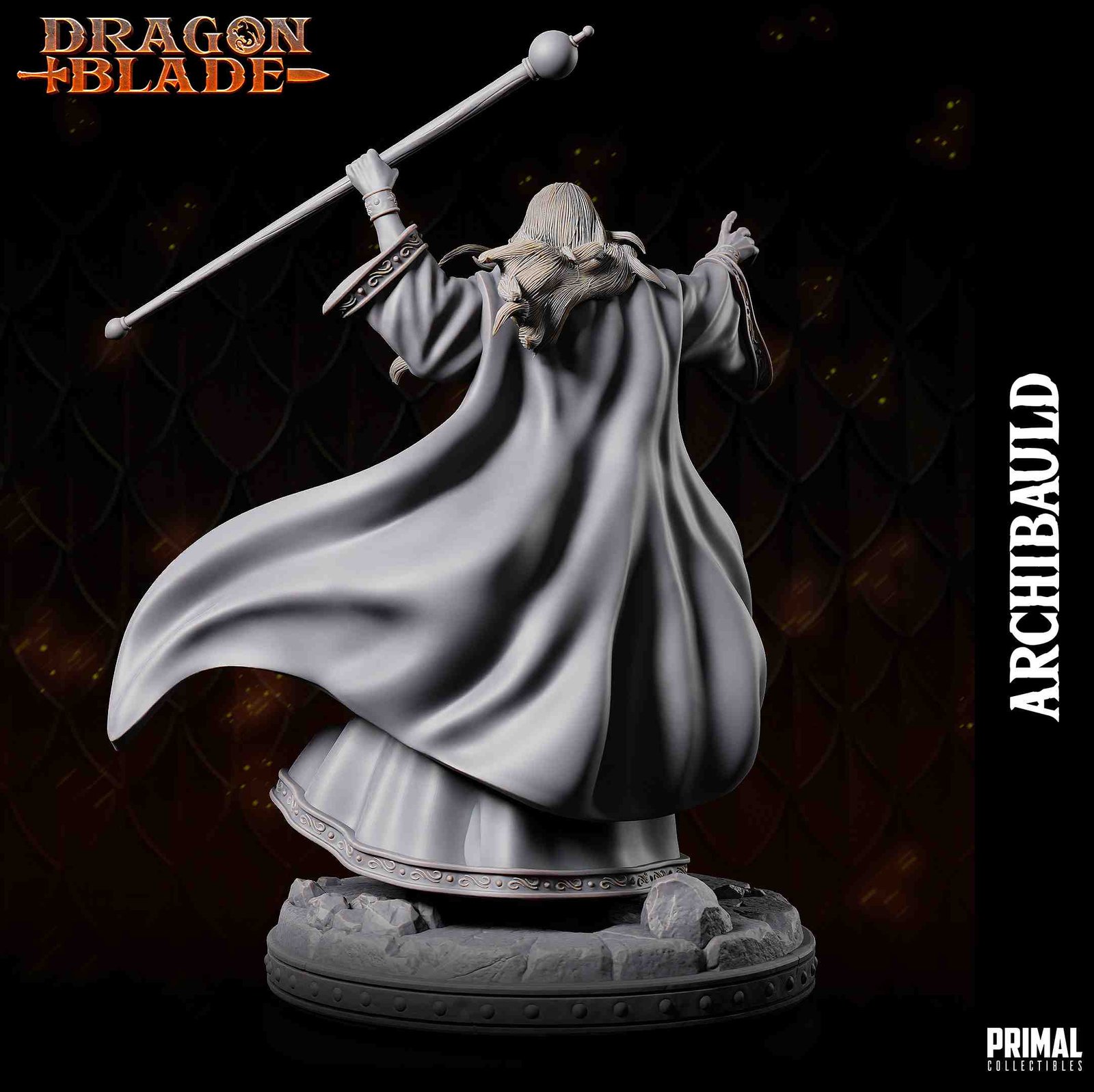 Archbauld, White Wizard - Dragonblade - Miniatura de RPG - Imagem 3