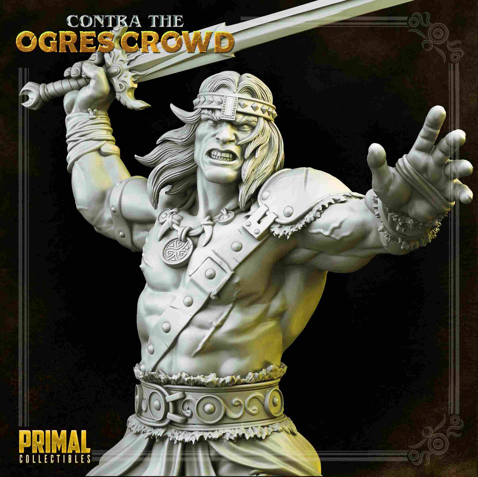 Boris, Barbarian - Ogres Crowd - Miniatura de RPG