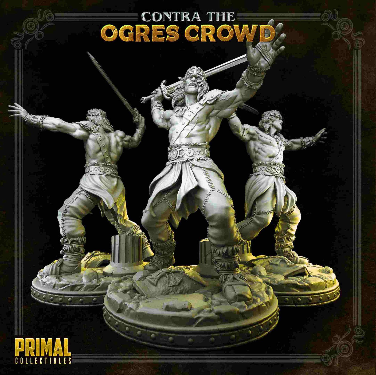 Boris, Barbarian - Ogres Crowd - Miniatura de RPG - Imagem 3