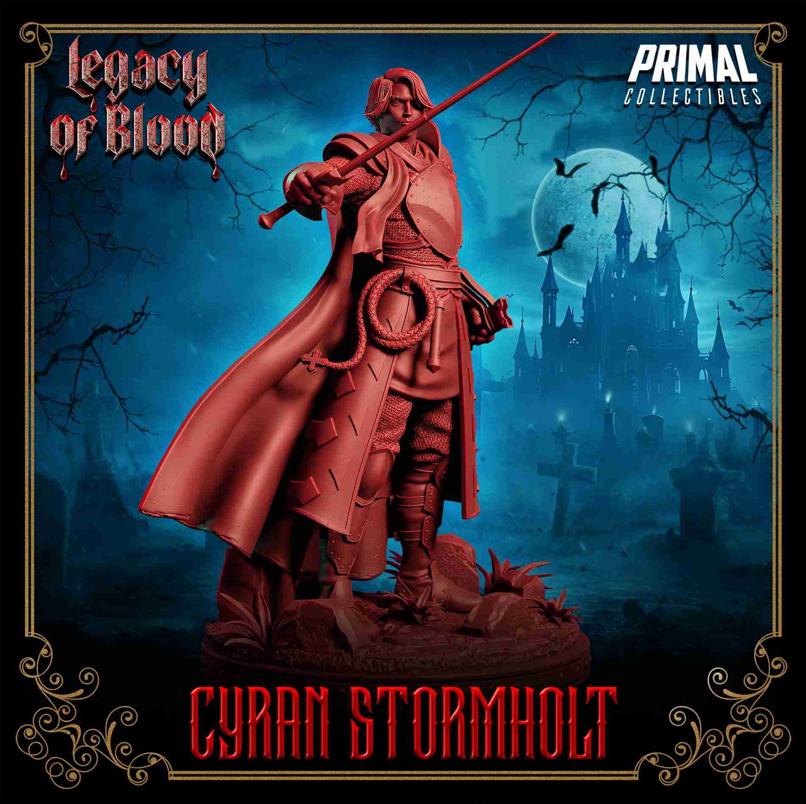Cyran Stormholt, Humano - Legacy of Blood - Miniatura de RPG - Imagem 4