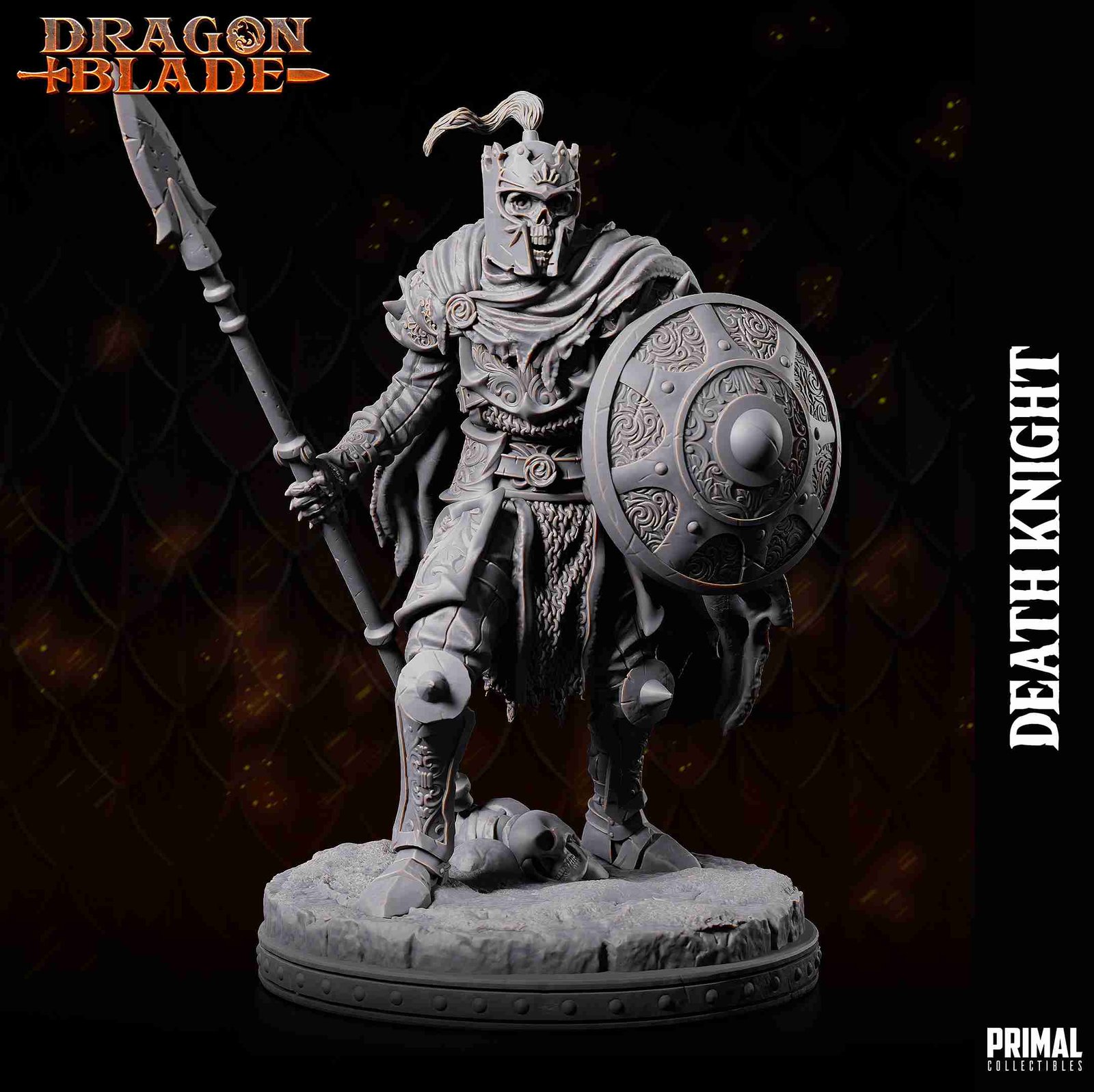 Death Knight, Lance - Dragonblade - Miniatura de RPG