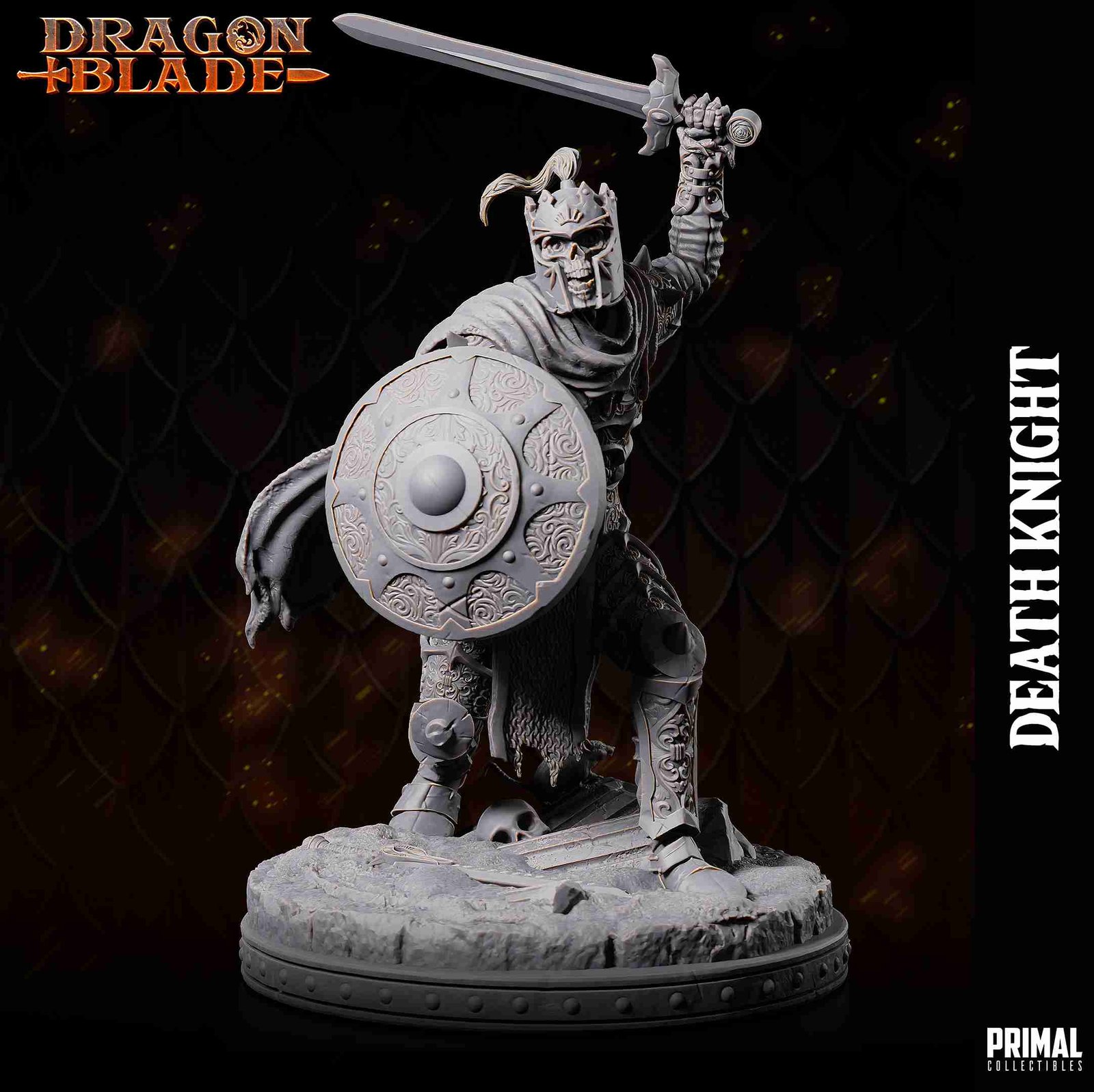 Death Knight, Sword - Dragonblade - Miniatura de RPG