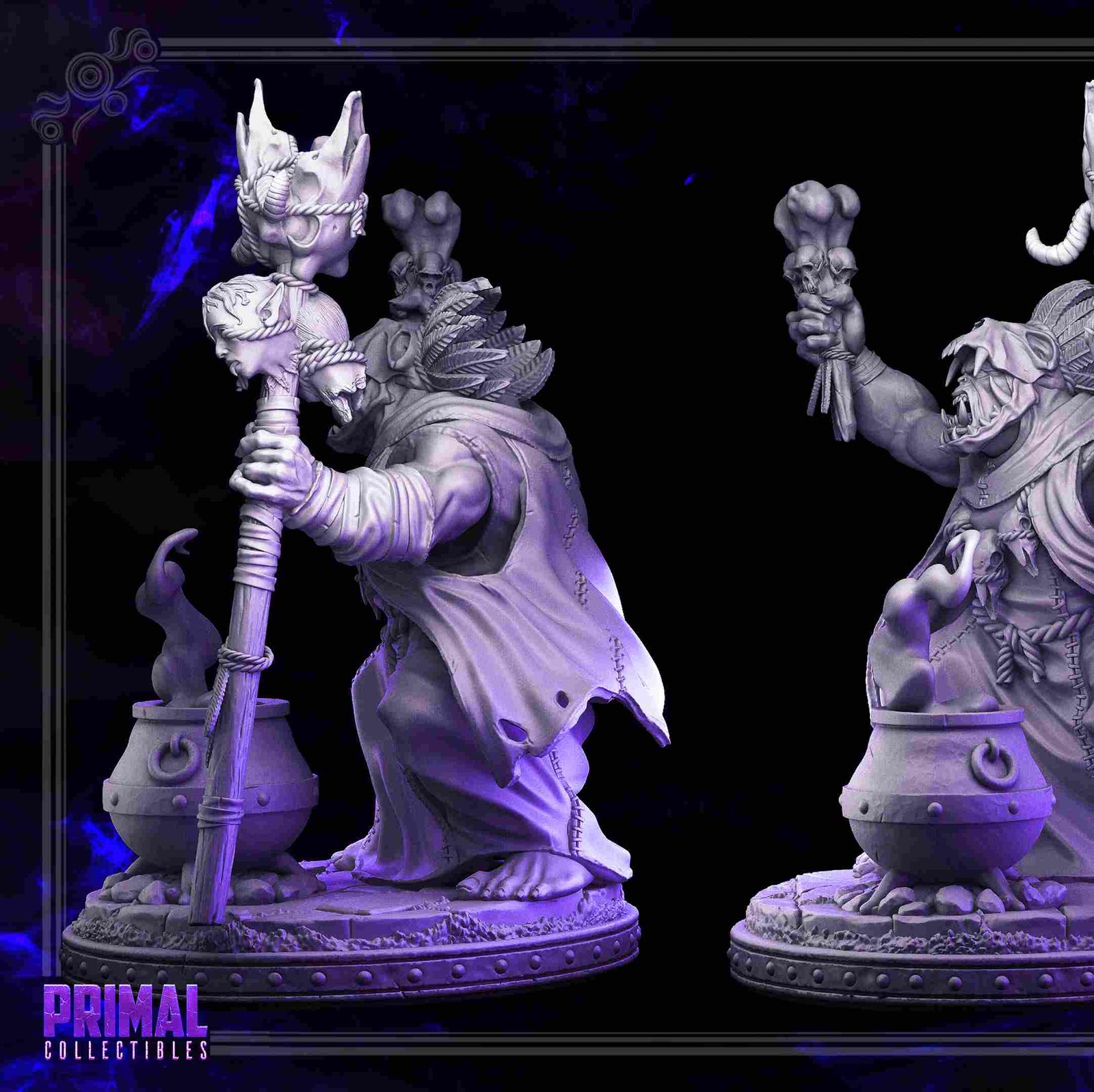 Dunkun, Orc Shaman - Dark Wizards - Miniatura de RPG - Imagem 4