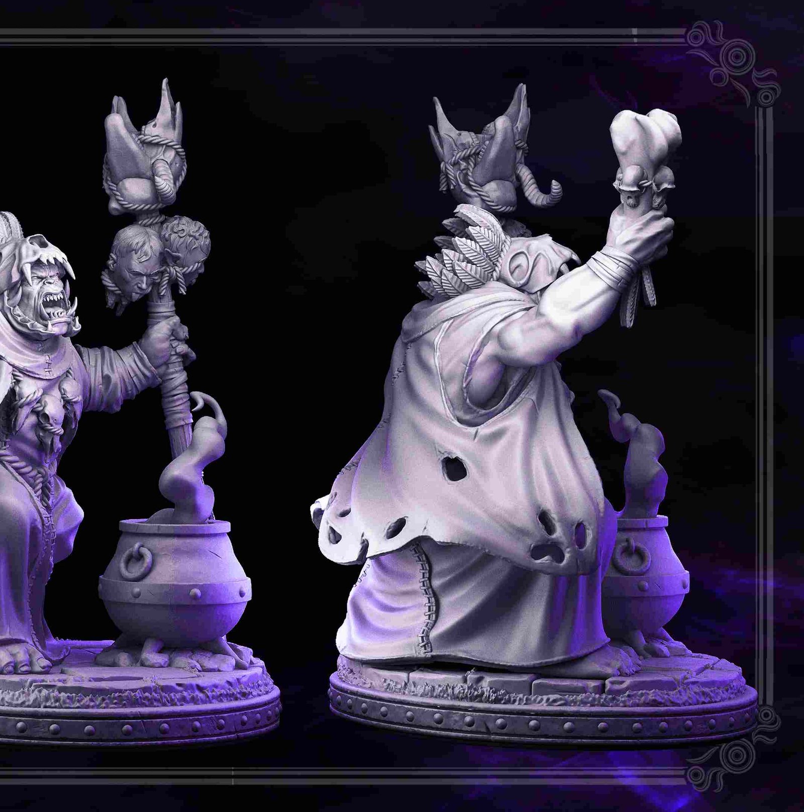 Dunkun, Orc Shaman - Dark Wizards - Miniatura de RPG - Imagem 6